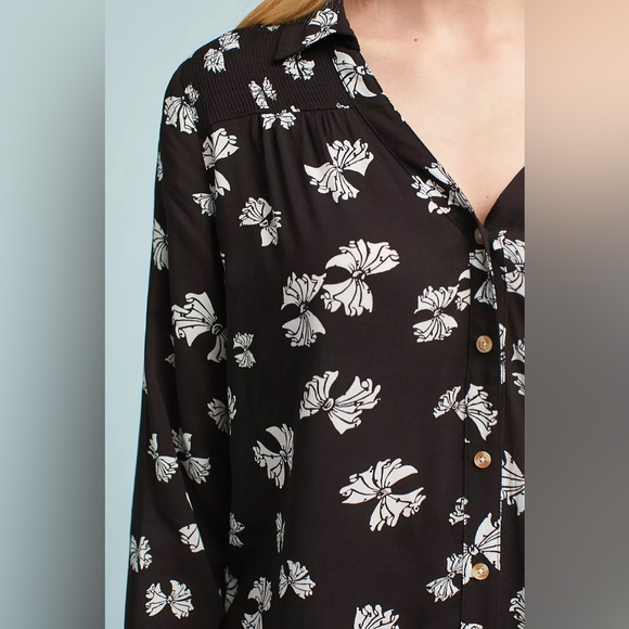 Anthropologie Maeve Emory Printed Button Down Size 6 - Picture 7 of 9